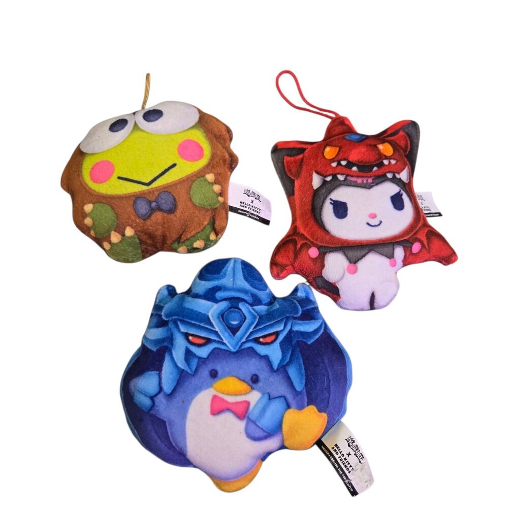 Mcdonald's Yu Gi Oh x Hello Kitty and Friends Plush Ornaments‎ Keroppi Kuromi